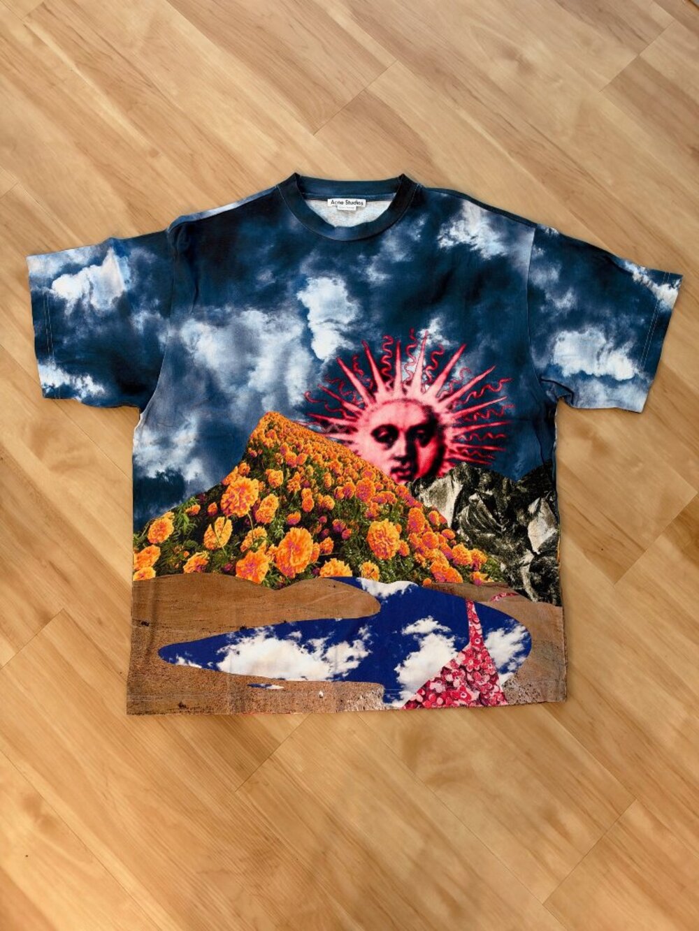 Acne Studios All Over Print Sun Collage Tee L/XL